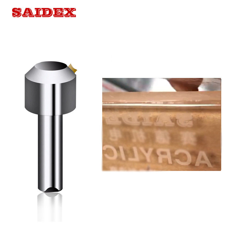 Fourniture d'usine de haute qualité, machine de découpe acrylique, outil de fraisage spécial CNC à chanfreiner en diamant monocristallin pour acrylique/PS