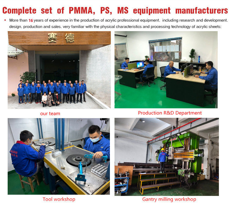 Chine usine vente à chaud machine de polissage acrylique et mitre 45 degrés angle bisel