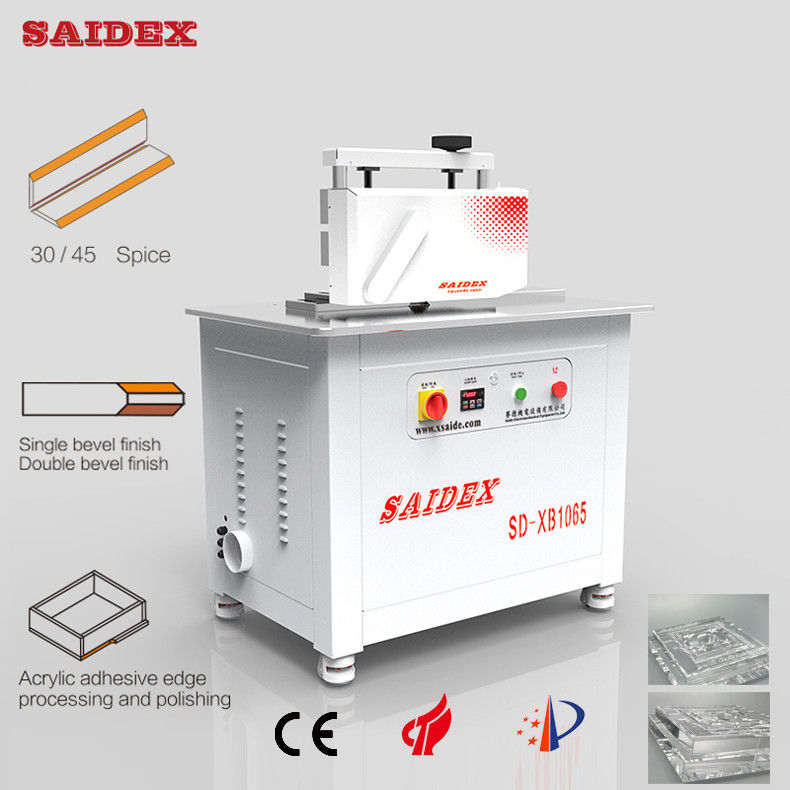 220V 50HZ/60HZ Acrylique R3 / R4 / R5 Machine de polissage et de découpage de coin arrondi Couteaux interchangeables 45 degrés Machine de déchiquetage de bords à béton