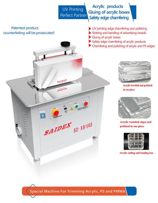 La machine de découpage acrylique 30 degrés, 45 degrés 60 degrés polissage en même temps