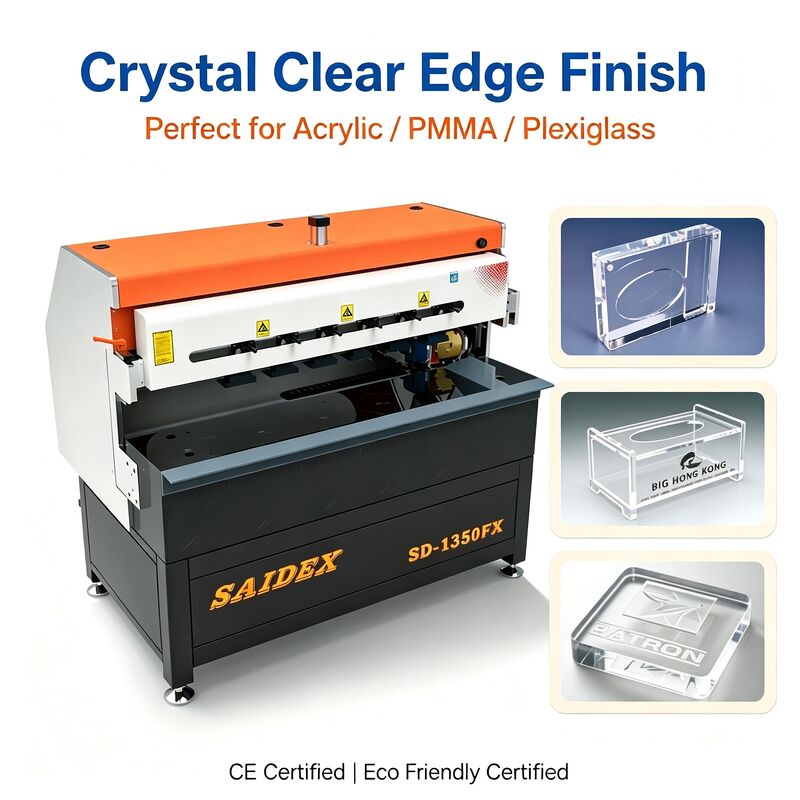 Machine de polissage acrylique PMMA haute vitesse 0-2m/min 3.5kw avec zone de travail de 1350mm