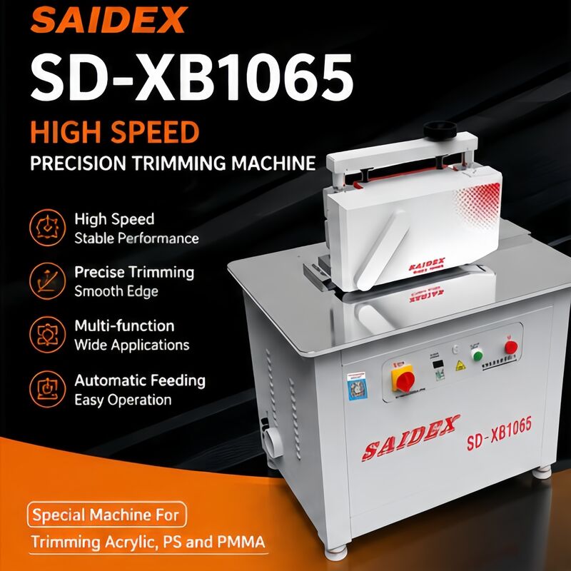 SD-XB1065 High Speed Precision Acrylic PS PMMA Trimming Machine 3kW Multi Edge Effect Polishing Equipment